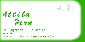 attila hirn business card